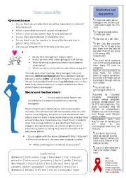 English Worksheet: Teen sexuality