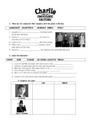 English Worksheet: Charlie and the Chocolate Factory