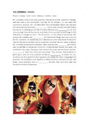 English Worksheet: The Incredibles