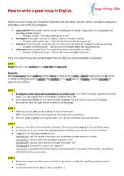 English Worksheet: Learn how to write a good essay