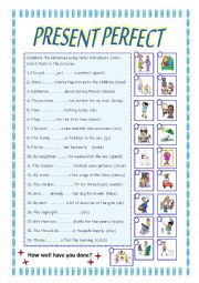 English Worksheet: PRESENT PERFECT TENSE