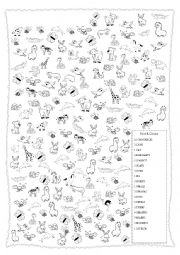 English Worksheet: [I SPY] ANIMALS