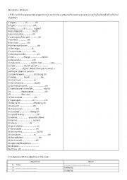 English Worksheet: review exercises