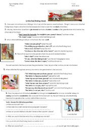 English Worksheet: little Red Ridden Hood