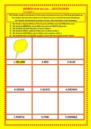 English Worksheet: COLOURING, Vocabulary, 006 ... COLOURS