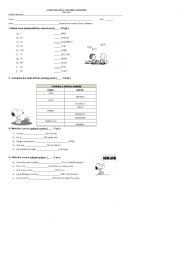 English Worksheet: Numbers Handout