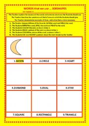 English Worksheet: COLOURING, Vocabulary, 007 ... SHAPES