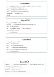 English Worksheet: Famous Familes (present simple practice)