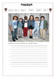 English Worksheet: Stranger things: What are they wearing?