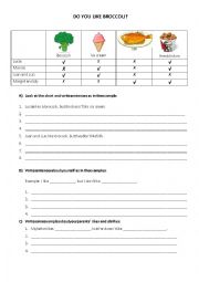 English Worksheet: DO YOU LIKE FRIED CHICKEN?