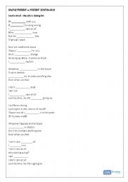 English Worksheet: Simple Present vs Present Continuous song