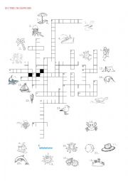 English Worksheet: Beach holidays at the sea - crossword