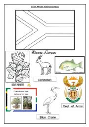 English Worksheet: South African symbols