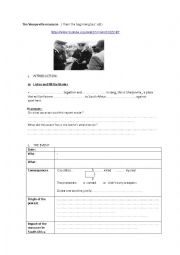 English Worksheet: The Sharpeville massacre in South Africa