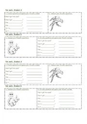 English Worksheet: Has it got Pair work