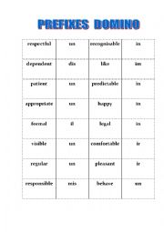 Prefixes Domino Negative