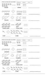 English Worksheet: Calculations