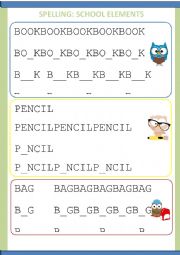 SCHOOL ELEMENTS- Spelling