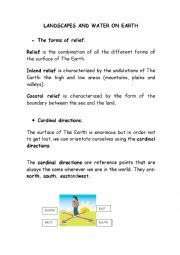 English Worksheet: Landscapes and water on Earth