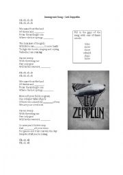 English Worksheet: Immigrant Song  Led Zeppelin