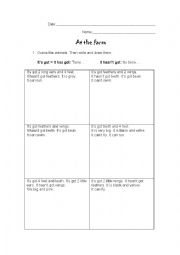 English Worksheet: Riddles! Guess the farm animal!