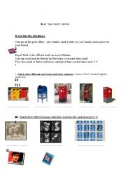 English Worksheet: at the post office