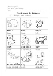 English Worksheet: Pre A1 starters