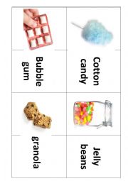 English Worksheet: Food Memory Game