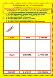 English Worksheet: COLOURING, Vocabulary, 011 ... CLASS