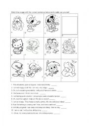 English Worksheet: Cartoons acting out!