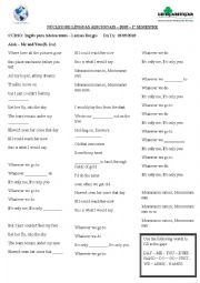English Worksheet: Alok - Me and You music activity 