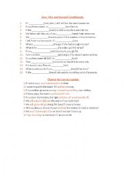 Zero, first and second conditionals