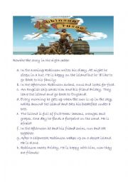 English Worksheet: Reading-Writing - Crusoe