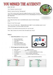 English Worksheet: THE ACCIDENT
