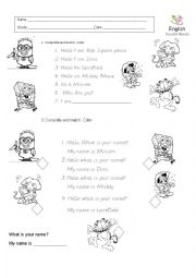 English Worksheet: Greetings