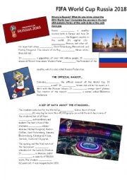 English Worksheet: World Cup Russia 2018 - A bit about Russia