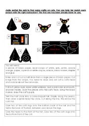 English Worksheet: Instructions - How to make a model of a cat?