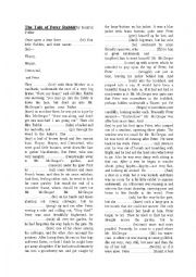 English Worksheet: The Tale of Peter Rabbit