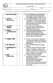 ENVIRONMENTAL PROBLEMS TEST