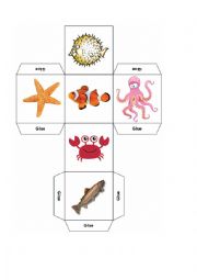 English Worksheet: Roll the dice: fish