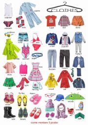 English Worksheet: Clothes poster