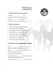 English Worksheet: Wild Horses