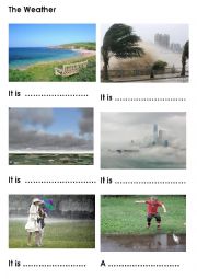 English Worksheet: The Weather