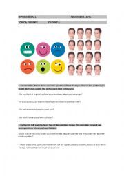 English Worksheet: Feelings and emotions speaking 