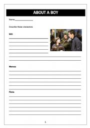 English Worksheet: About a boy (the movie)