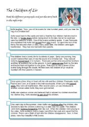 English Worksheet: The Children of Lir