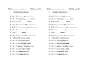 English Worksheet: telling the time 