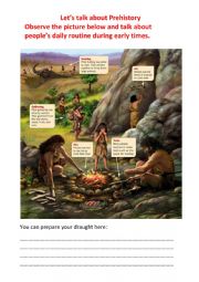 English Worksheet: Lets talk about Prehistory