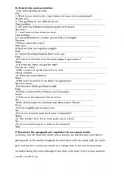 English Worksheet: Paraphrasing Sentences- Study Sheet