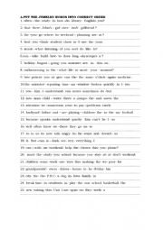 English Worksheet: Word Order Study Sheet